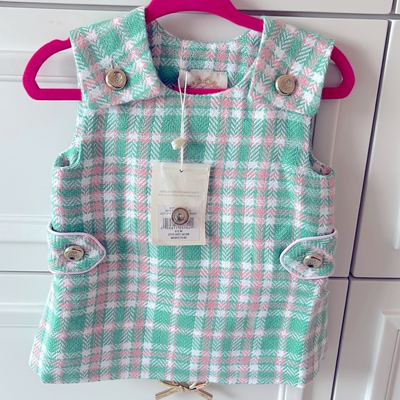 NWT TBBC Janie Jumper in Putney Plaid / Palm Beach Pink - Picture 1 of 1